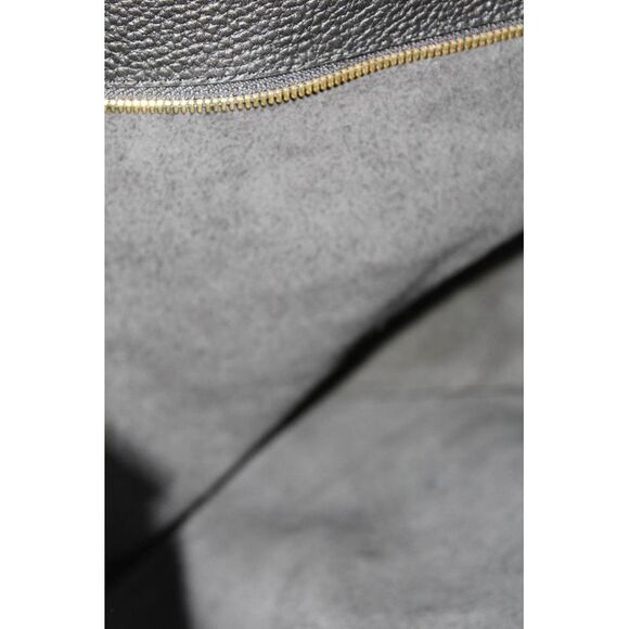 Ted Baker Womens Bovine Leather Zipped Metal Accent Shoulder Tote Handbag Black - Picture 5 of 10